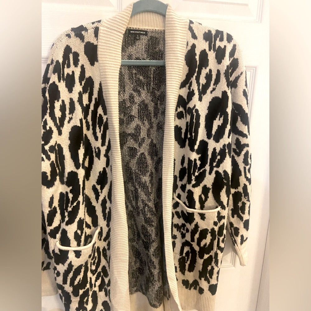 Target animal print cardigan, size small